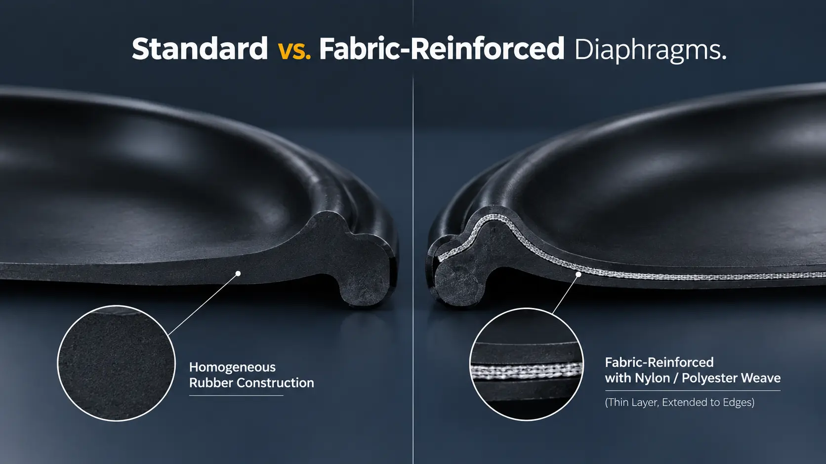 Standard vs Fabric Reinforced Diaphragms Comparison